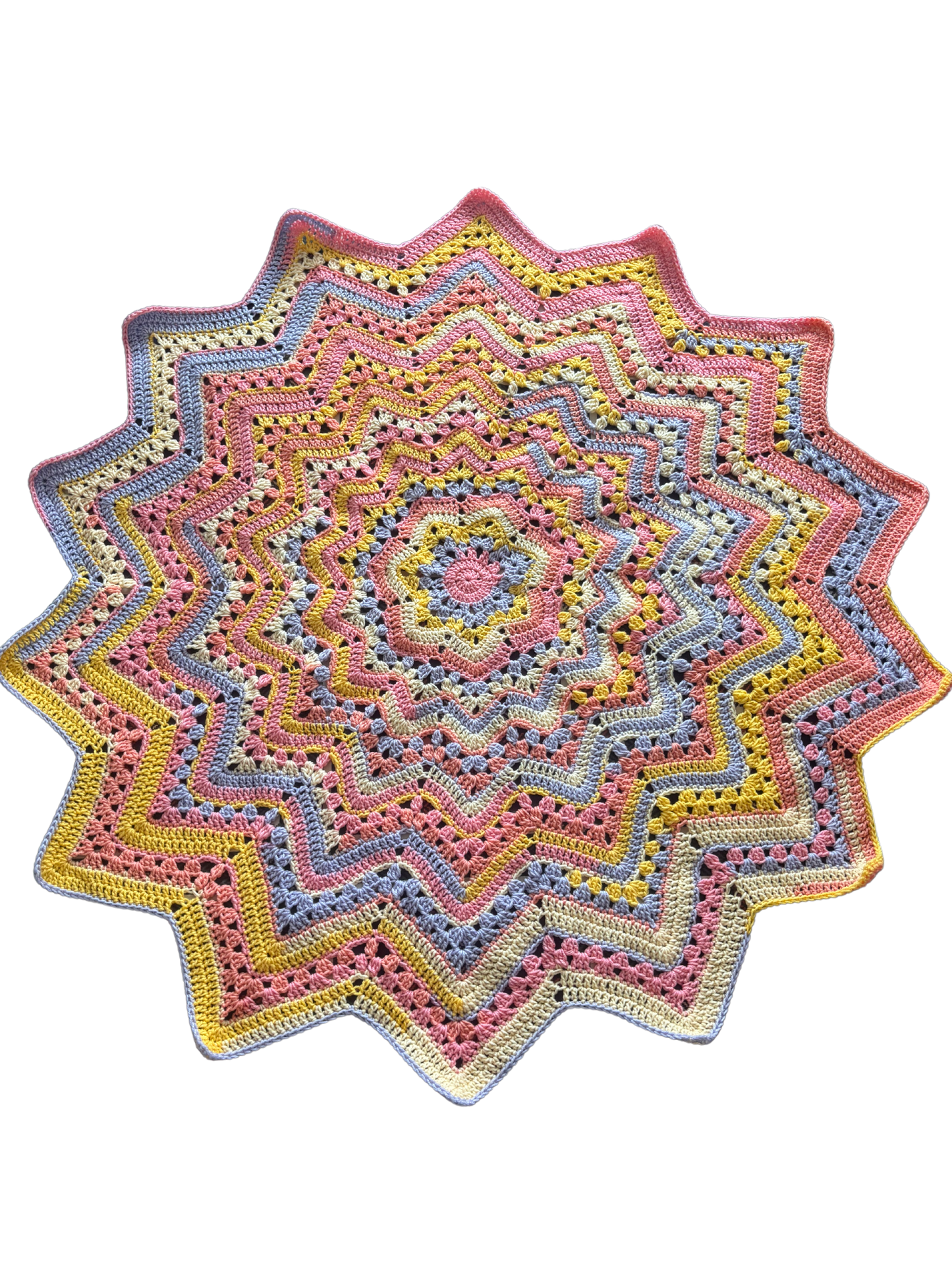 14 point mulitcoloured star blanket