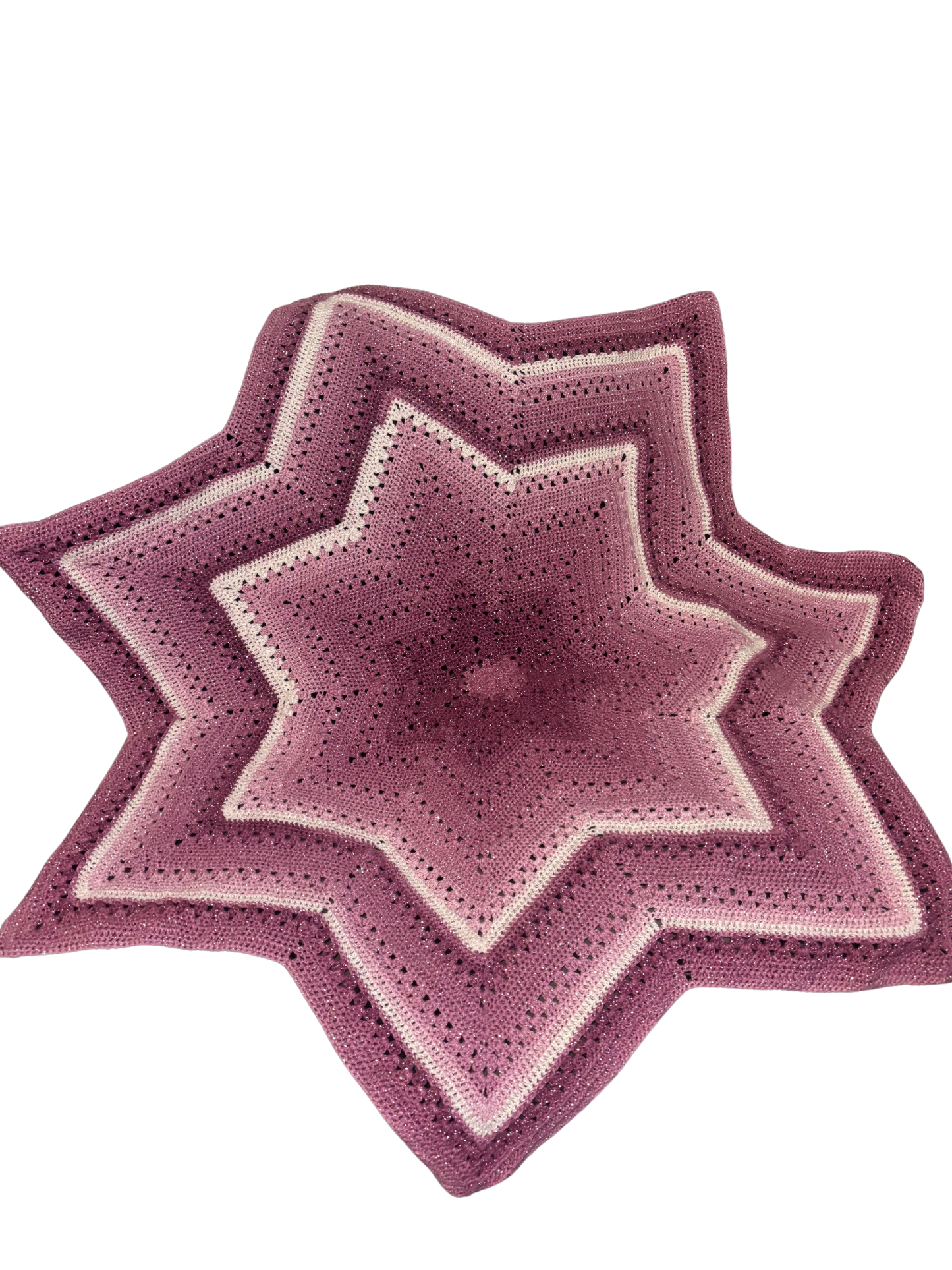 7 Point purple/white sparkly star blanket