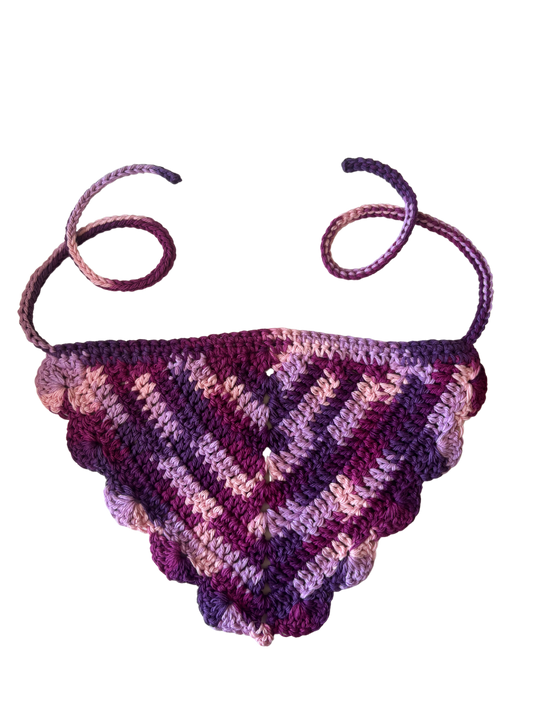Garden Party purple hair bandana