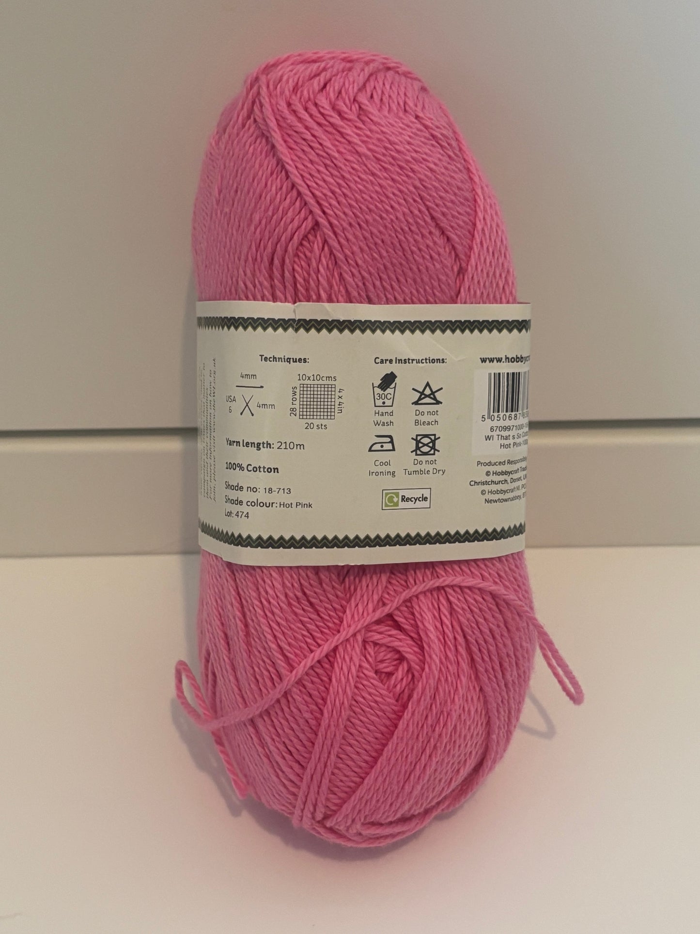 Women's institute pink cotton DK