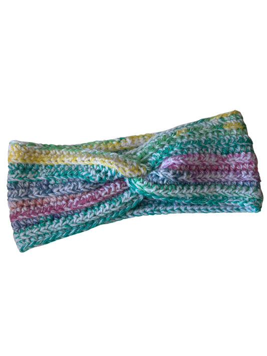 Rainbow&white Headband/Earwarmer